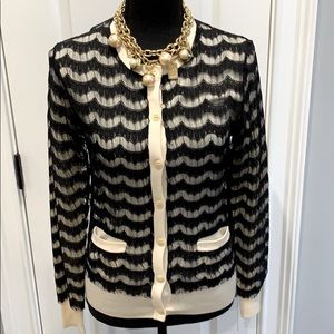 Trina Turk Lace Overlay Cardigan